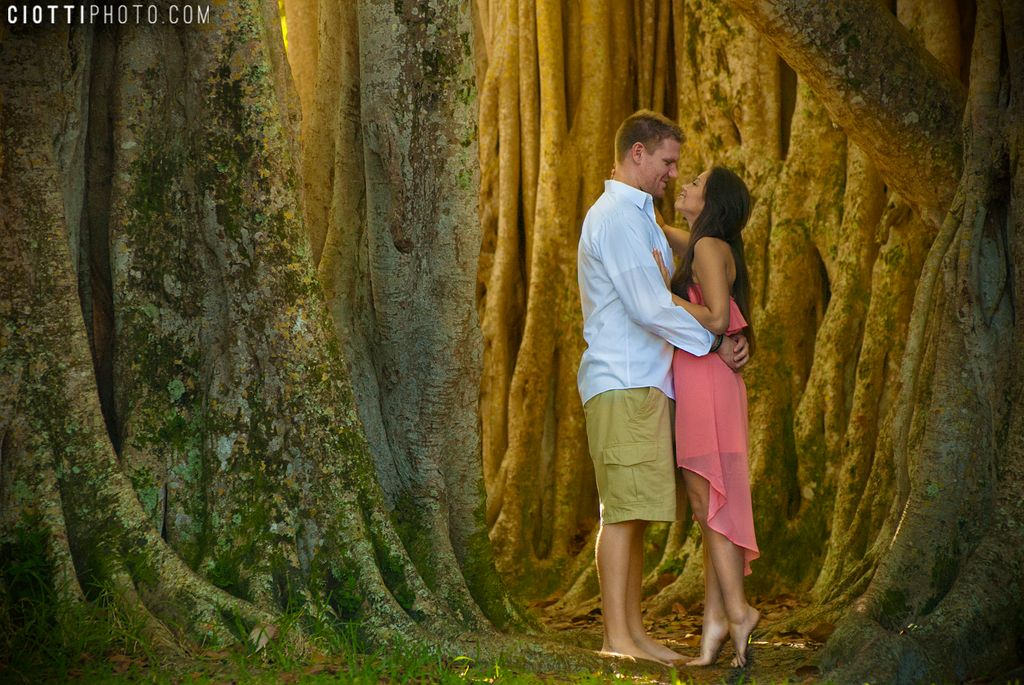 Engagement shoot with a couple in Miami