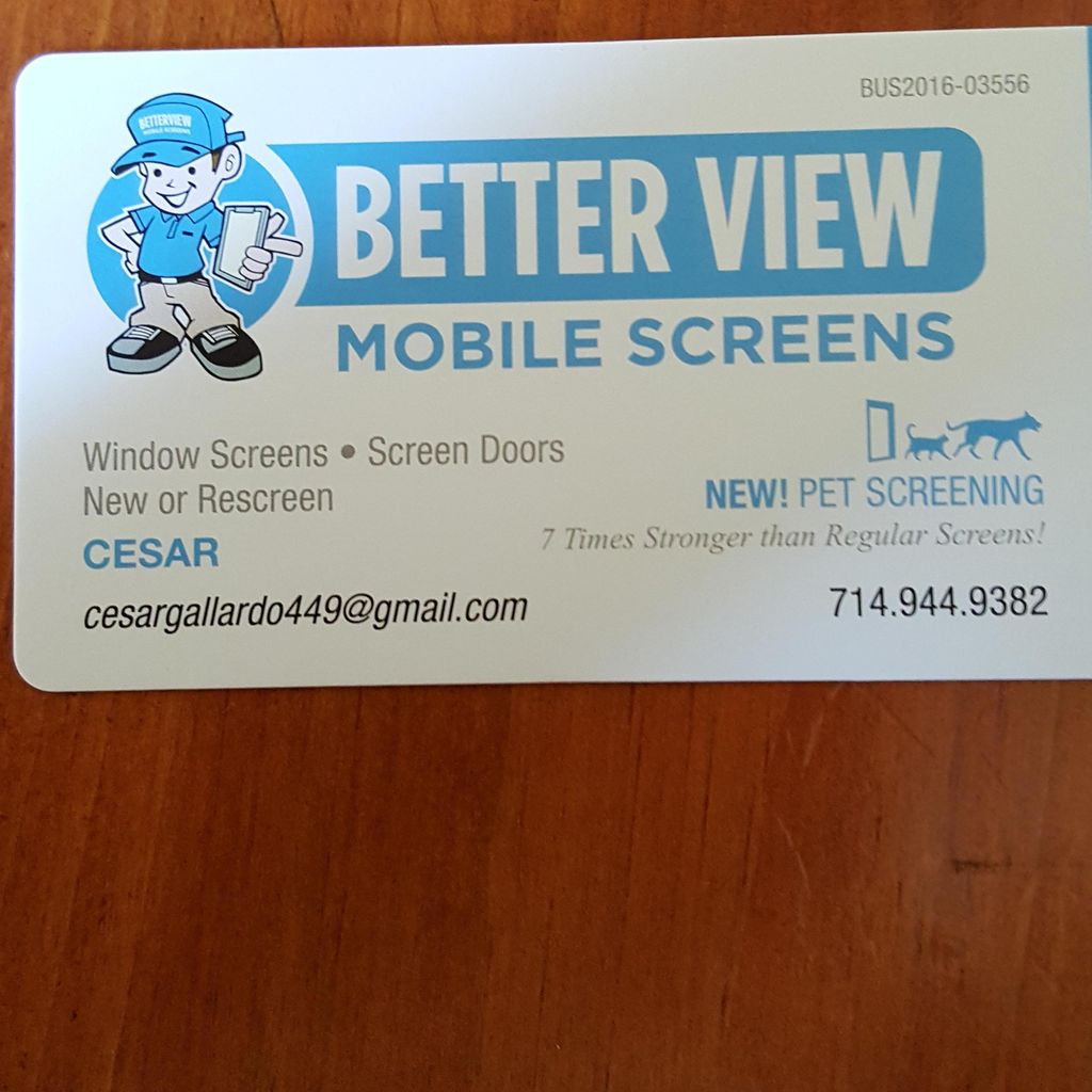 Betterview mobile screens