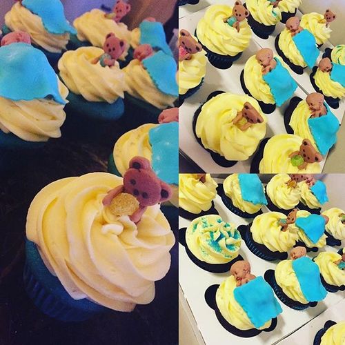 Custom Baby shower cupcakes