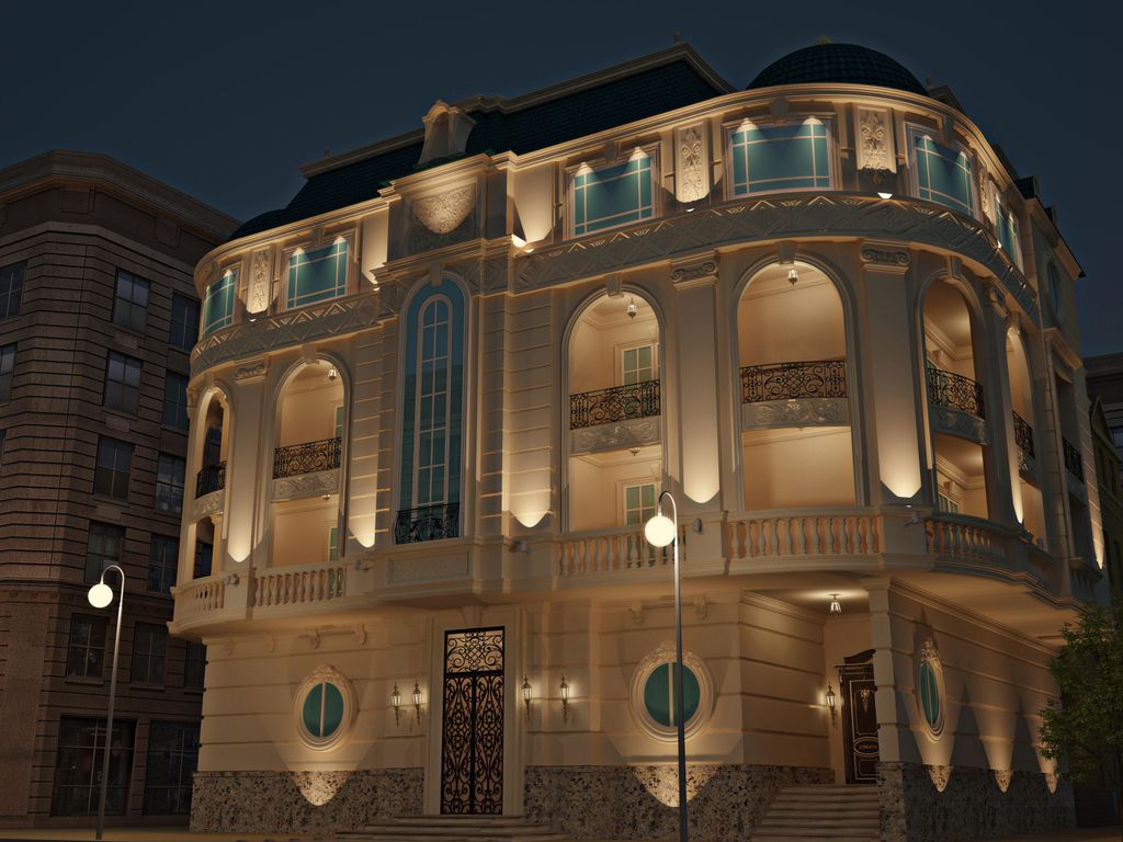 Night shot lighting enriching the outer environmen