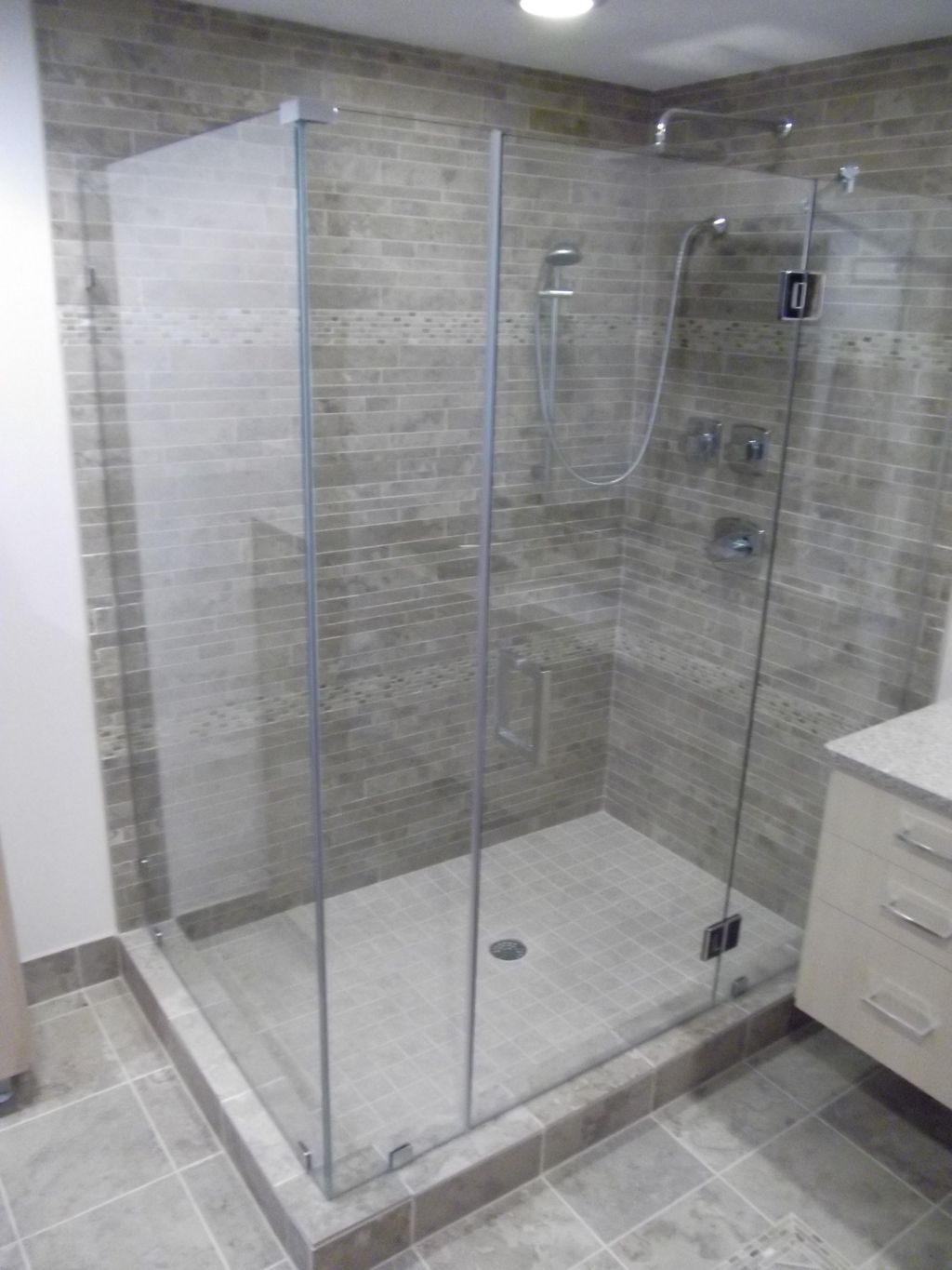 Custom 3/8" Frameless Shower Enclosure
