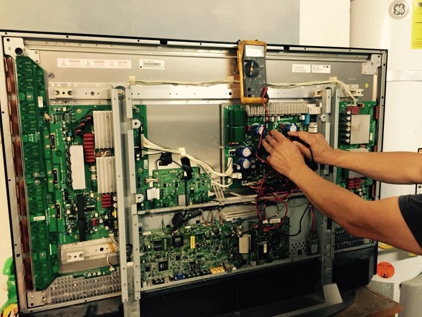 55" plasma television diagnosing no power problem.