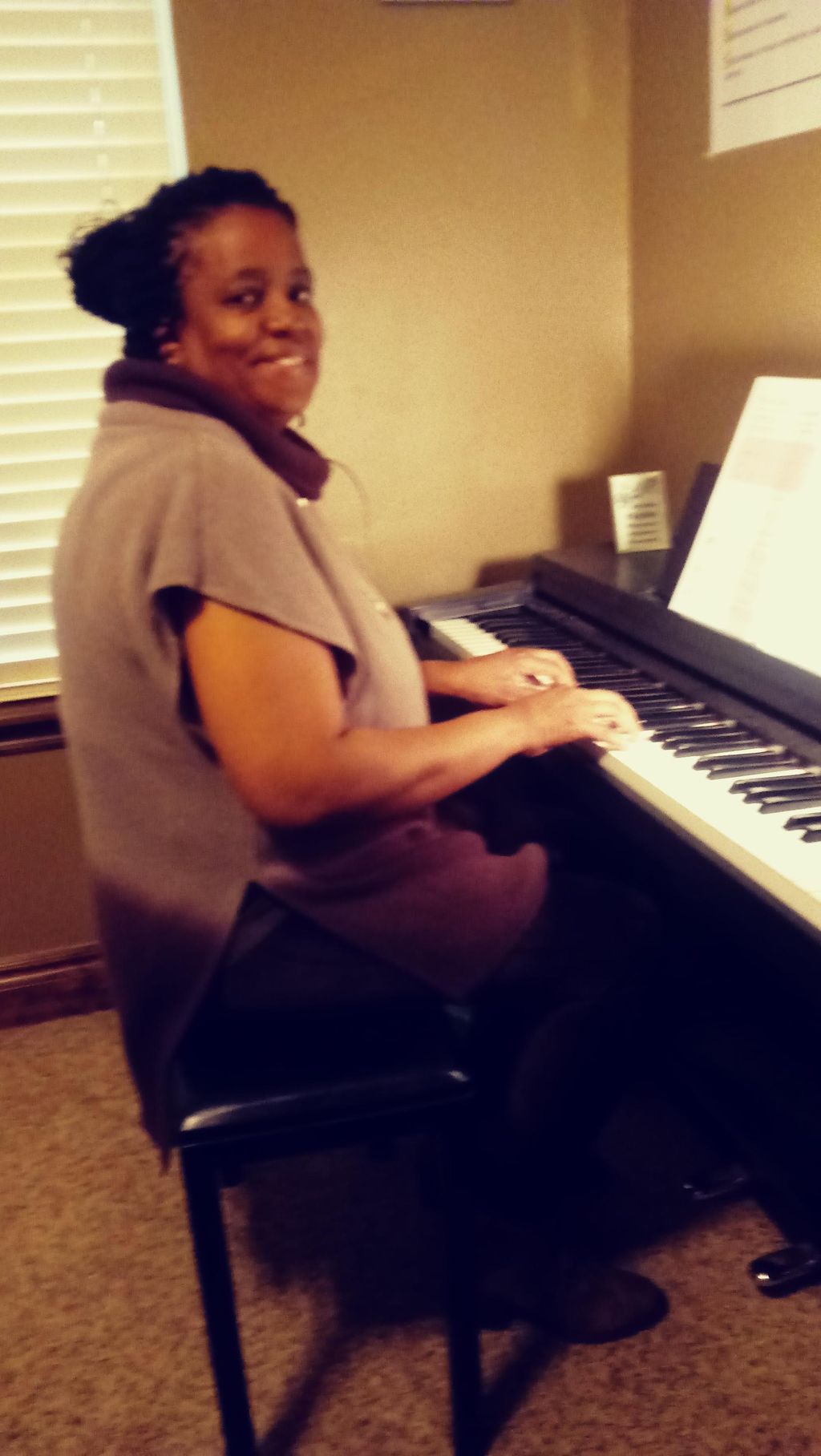 She wants to learn to play for the people at the n