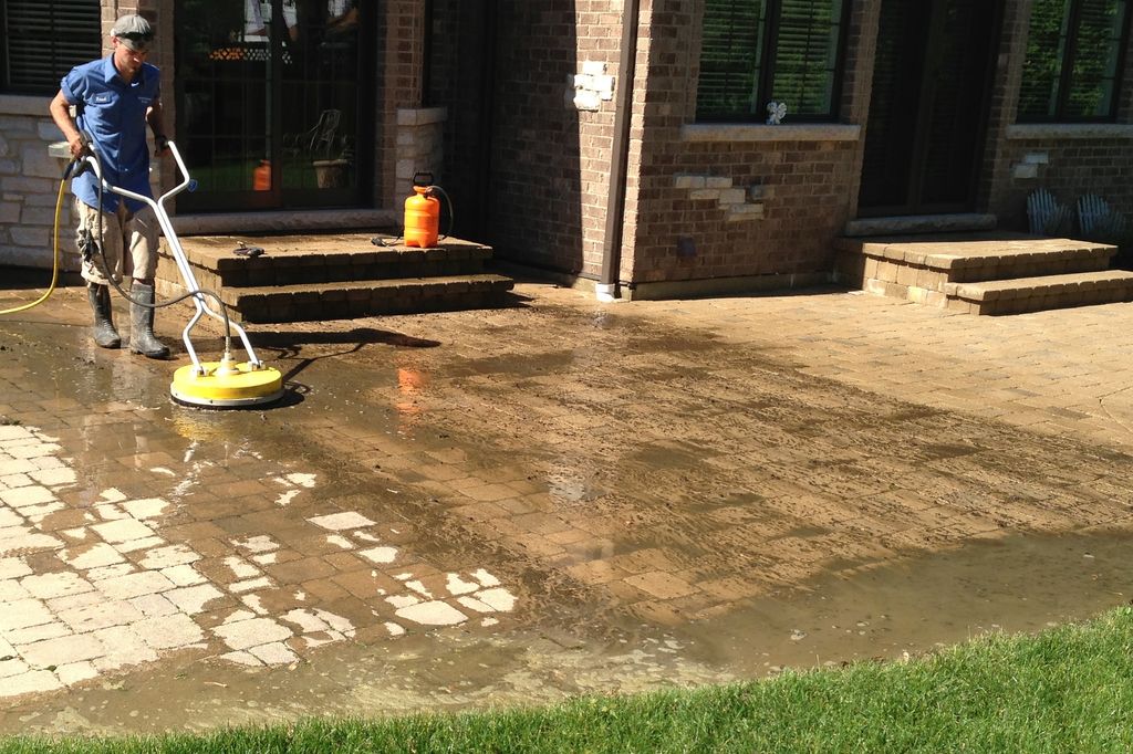 Brick paver cleaning.
Protect your investment - cl