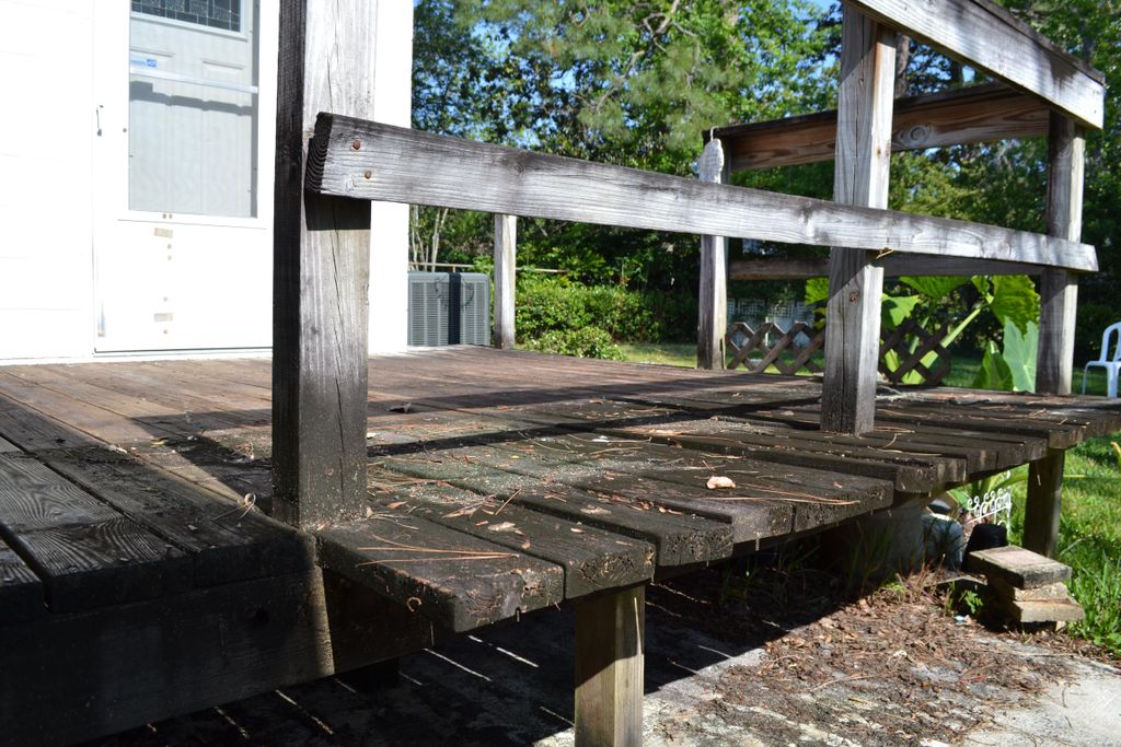 before/deck cleaning