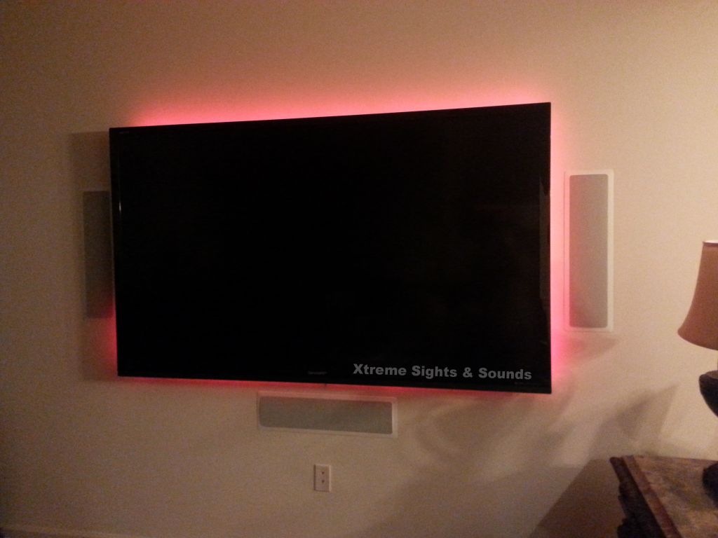 80" Sharp with Definitive In Wall Speakers and LED