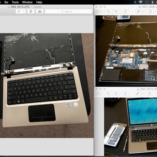 Hp Folio Broken LCD plus Client wanted memory and 