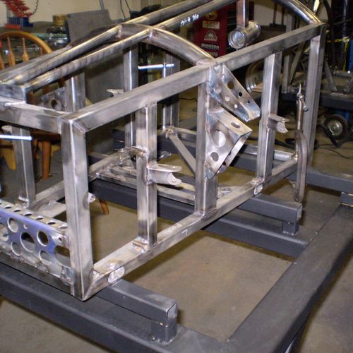 Front clip of a sports racer chassis
