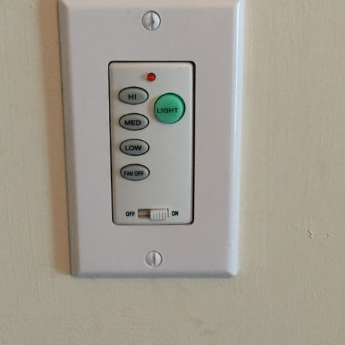 Light switch for fan 