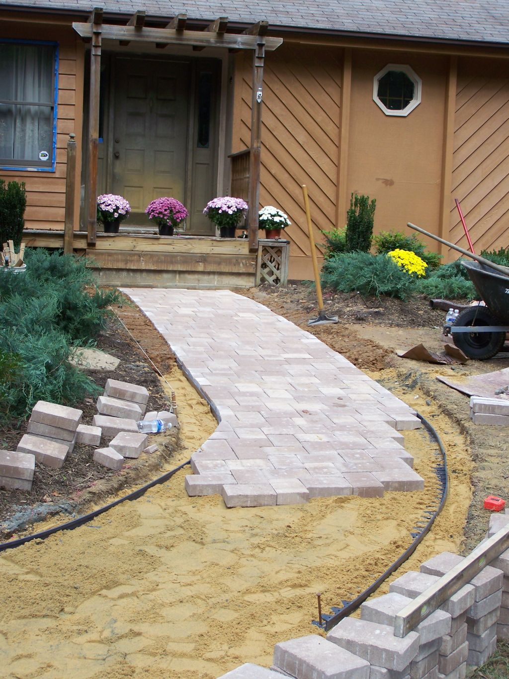 Walkway under construction - note the compacted 21