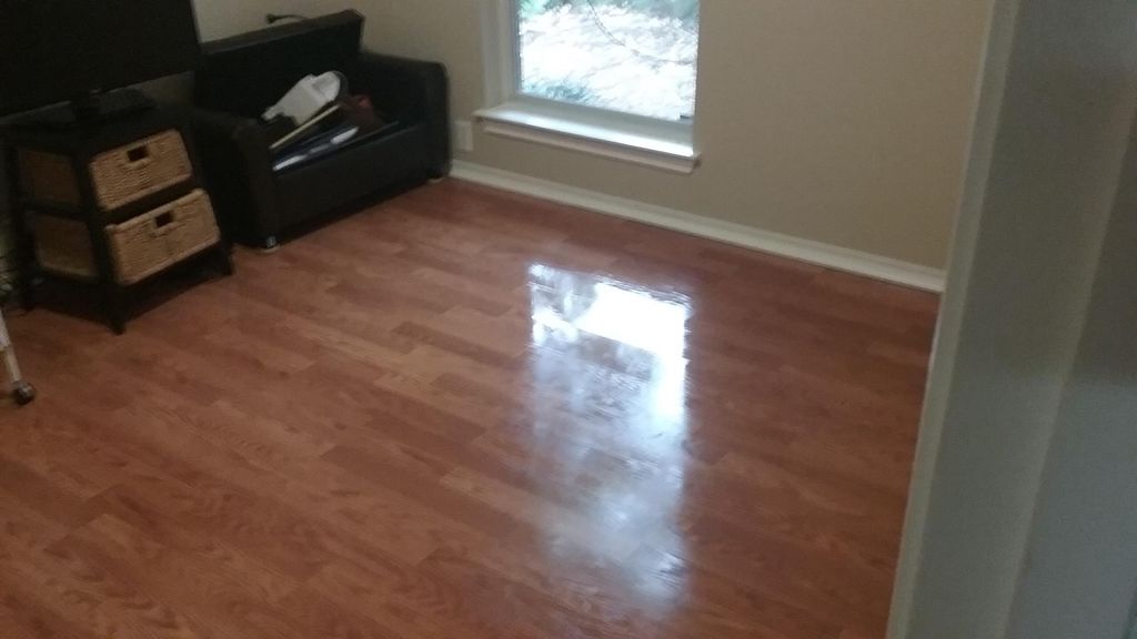 Spare bedroom after hardwood floor finish!