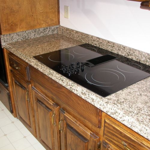 This kitchen was a counter top project that includ