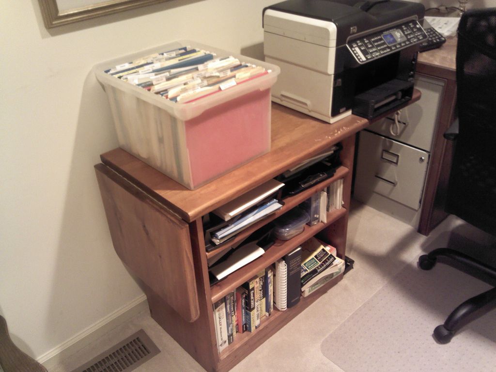 Office Printer Desk and Storage Center