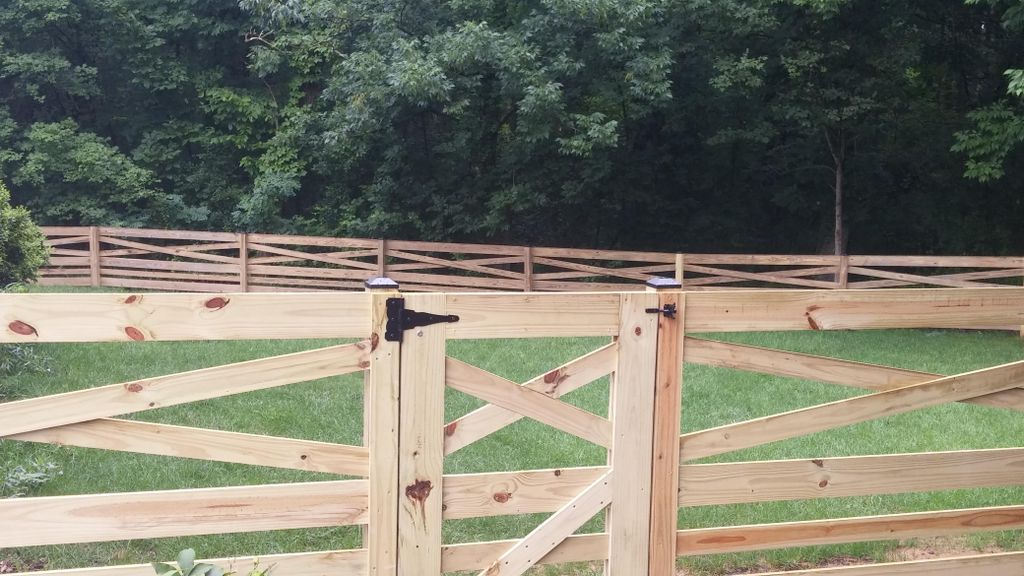 This is the new fence that was built in place of t