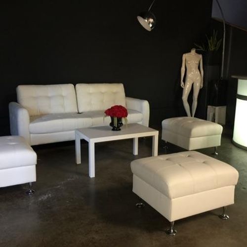 We carry White leather lounge furniture indoor or 
