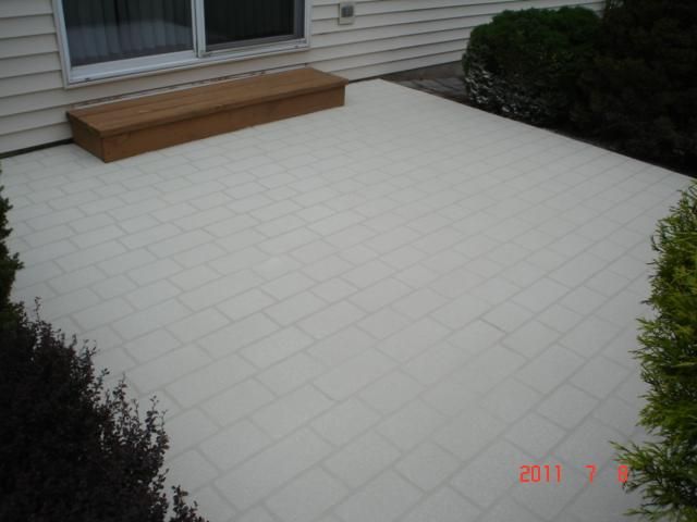 Random Cobble Stencil.
Anti skid spray finish.
Rea