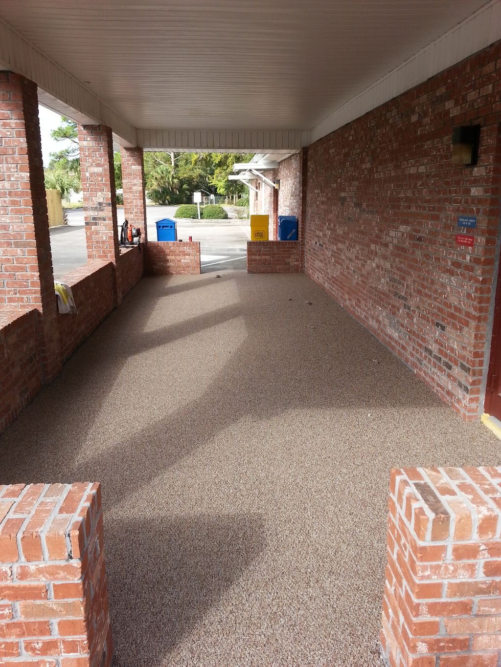 Exterior carpet installation