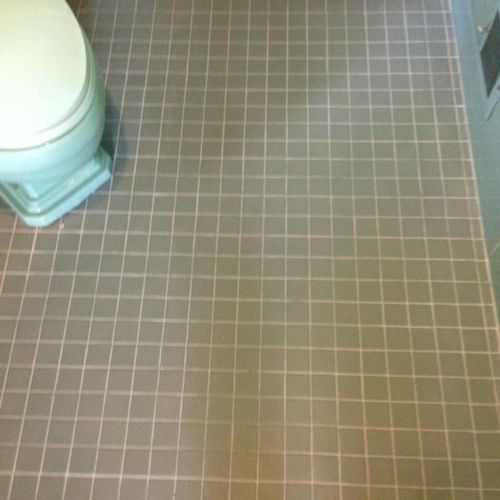 Tile floor after