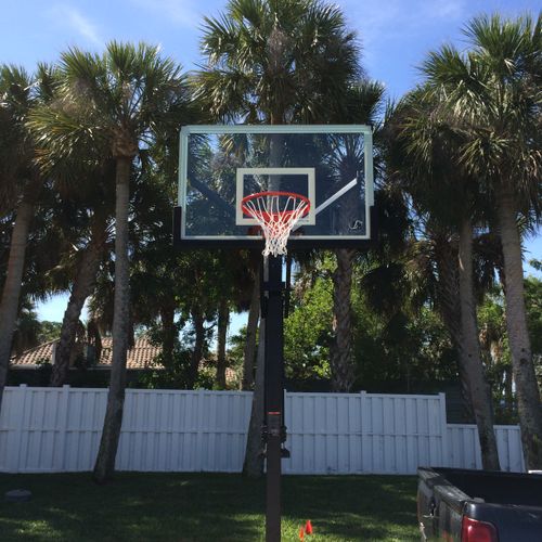 Concreted in basketball goal Merritt Island FL