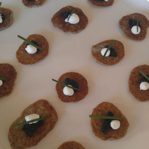Buckwheat Blini with caviar