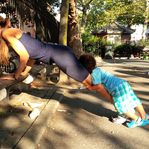 Me doing Push-ups with my son