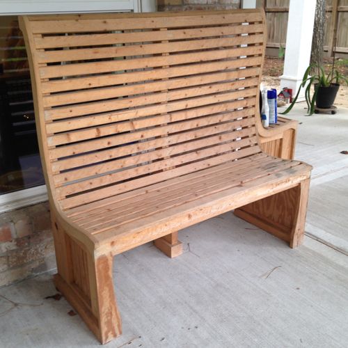This is a replica of an antique bench characterist