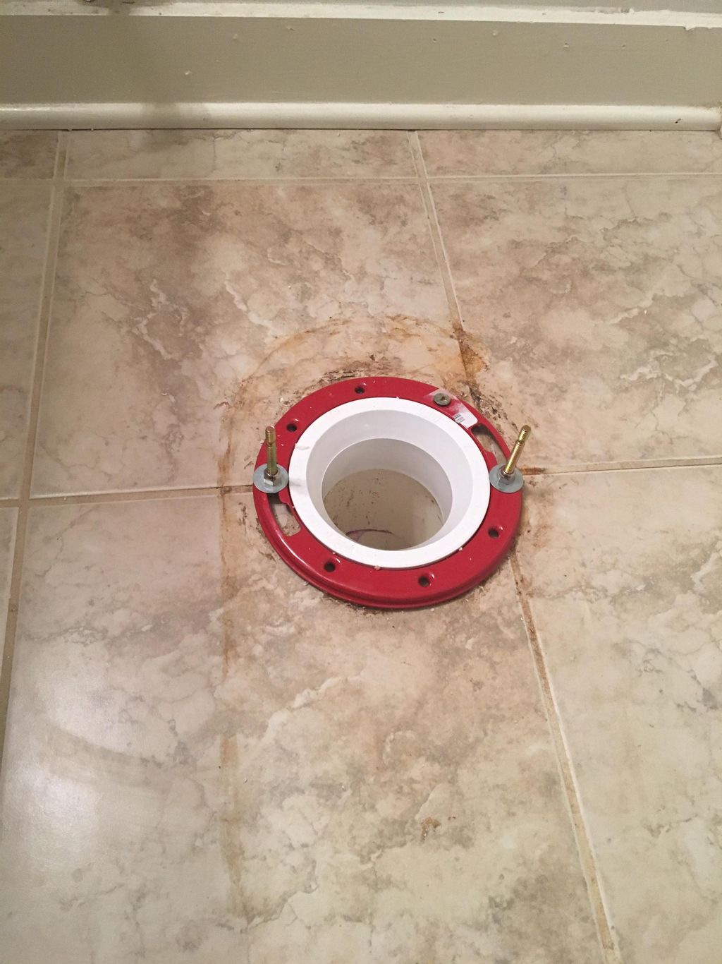 New toilet flange. 