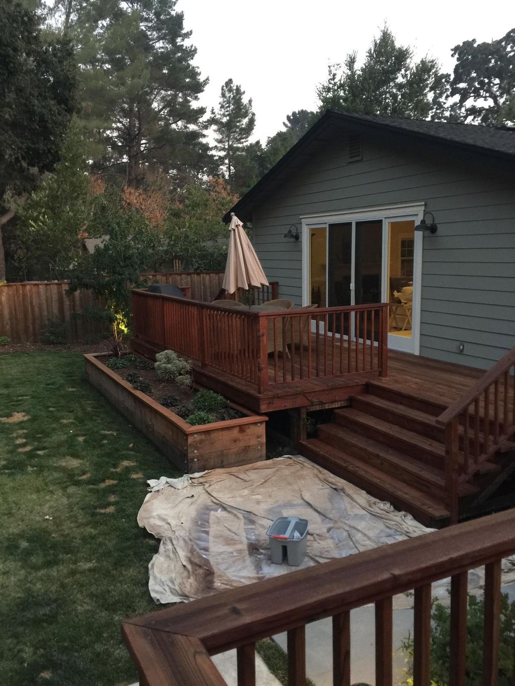 Client’s deck after being stained. 