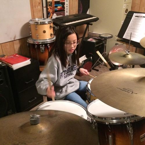 Maya does it all. Snare drum, drumset and marimba.