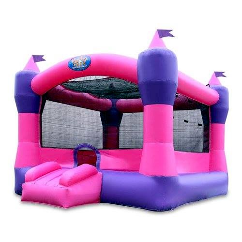 Pretty pink and purple bounce house is 15x15