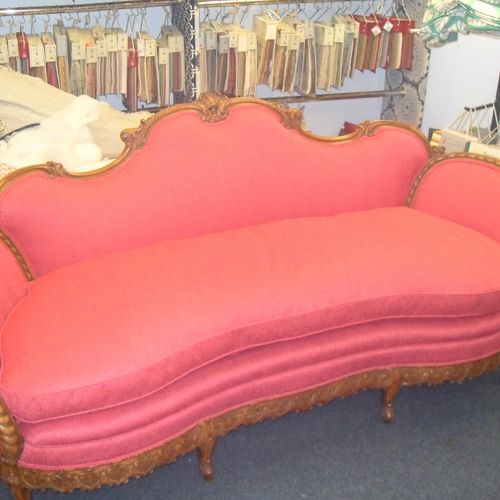 Reupholstery antique sofa with new foam and down/f