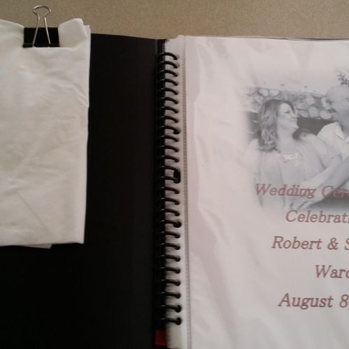 Example of a keepsake binder made for the couple u