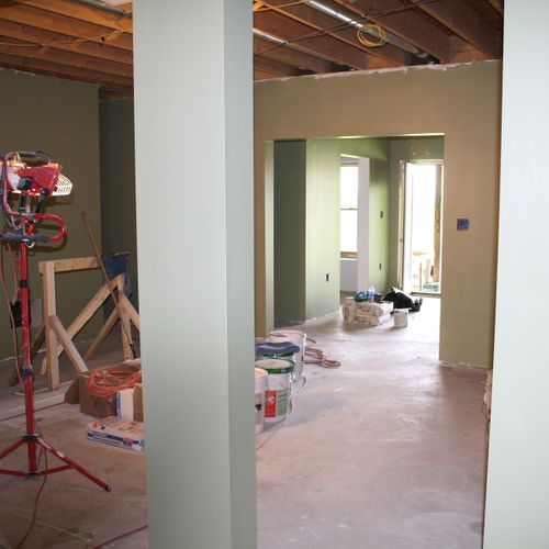 Family room/ kids room, looking out to mudroom
