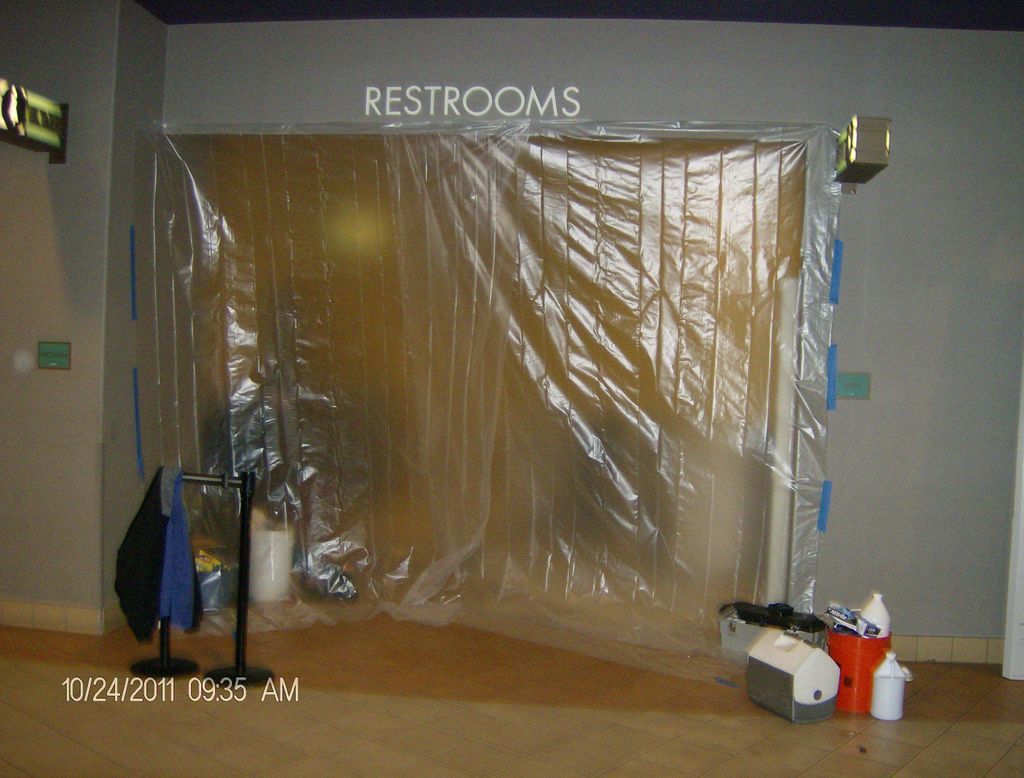 containment closing off the restroom