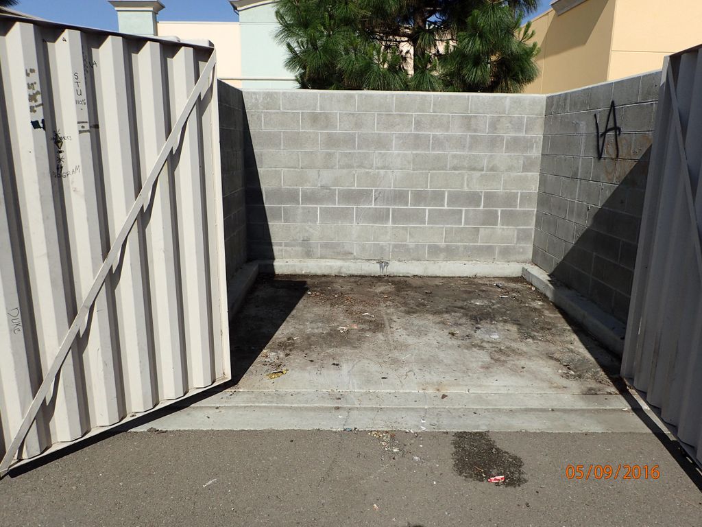Dumpster enclosure all cleaned out.