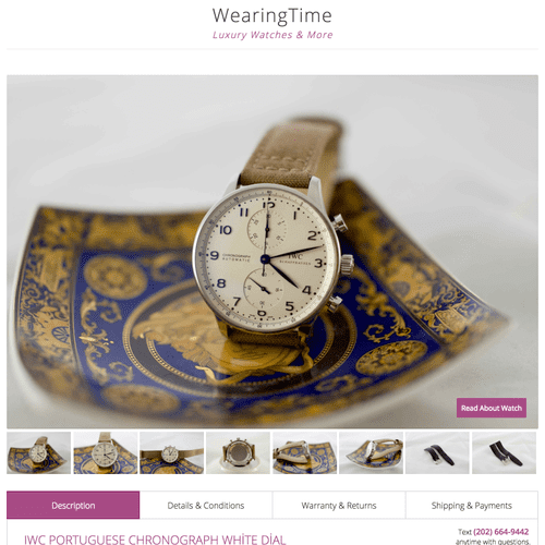 WearingTime - a luxury watch shop's ebay template 