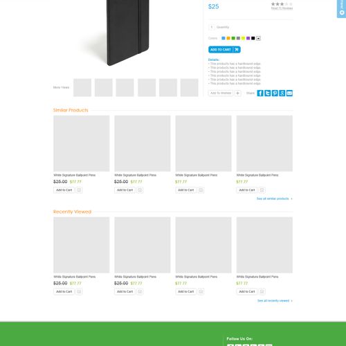 Ecommerce product detail page UI design. #ux
