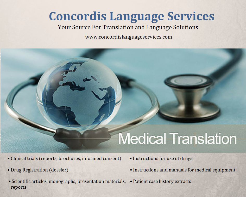 Translation of all types of medical documents incl
