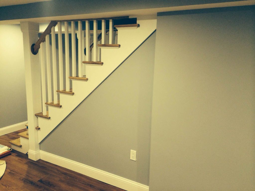 Finished product of staircase painting.