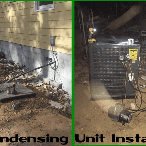 Condensing Unit Install Before and After