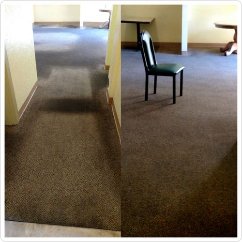 before and after commercial restaurant carpet clea