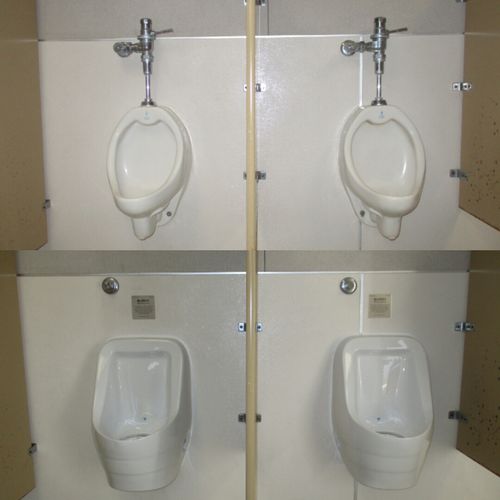 Waterless Urinal Retrofit.