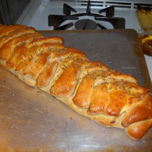 Braided Bread Loaf as a Rueben