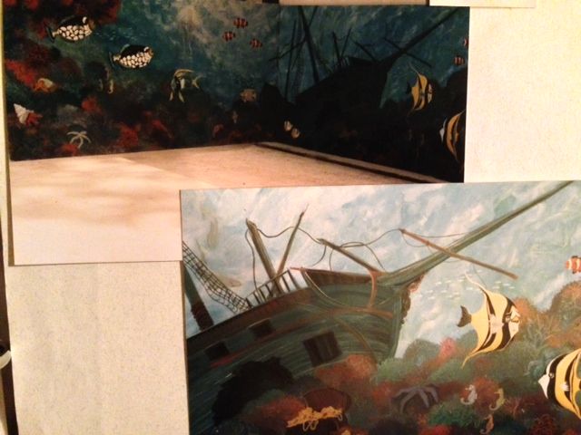 16' x 4' Under the Sea - mural 
acrylic on foam co