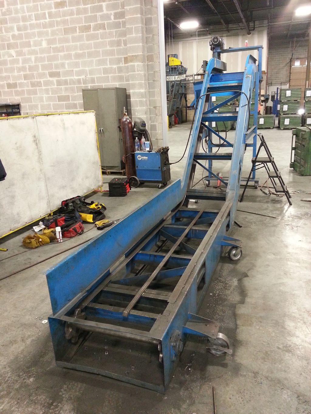 Conveyor frame after repair