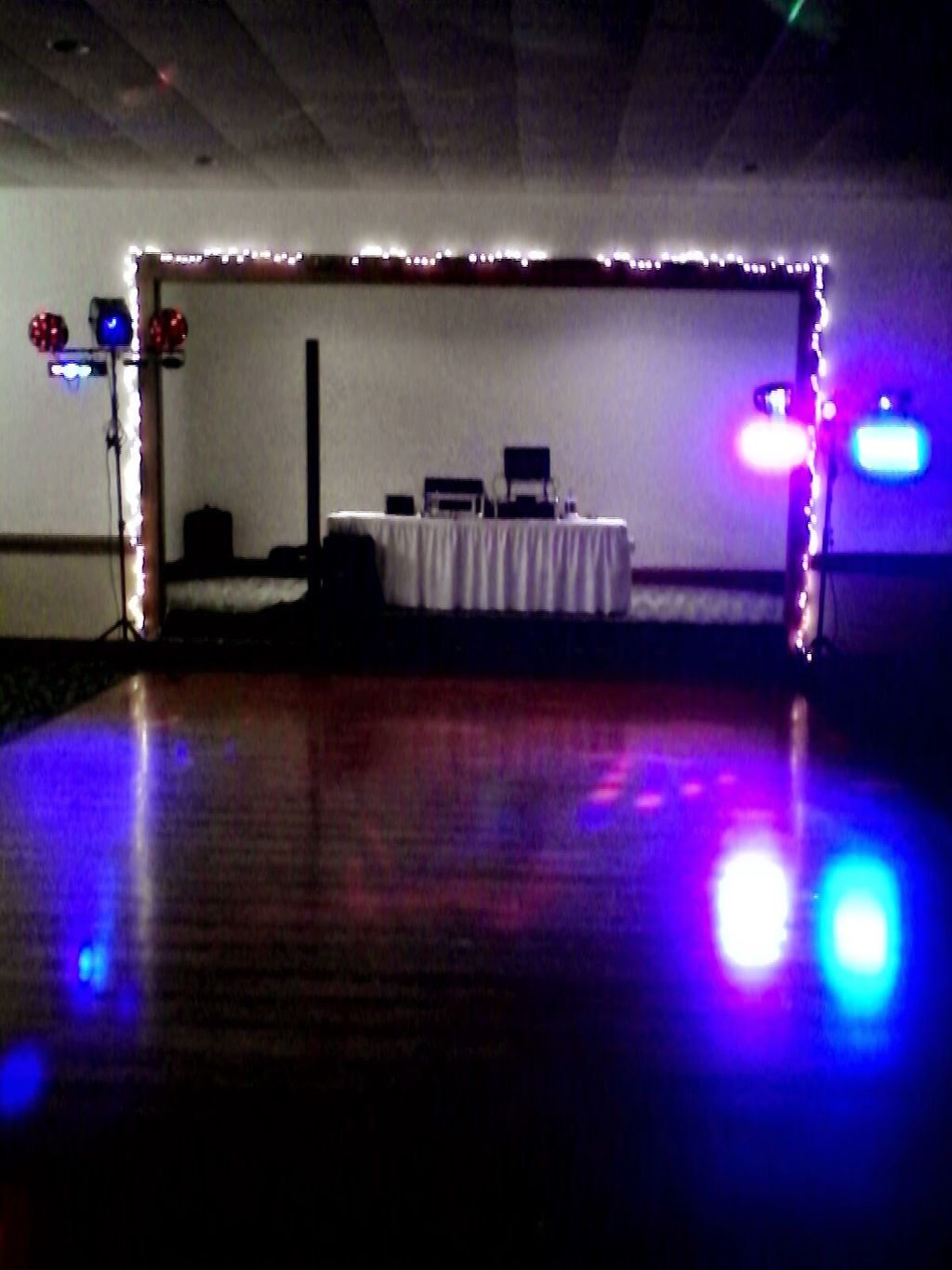 My set up before the night begins