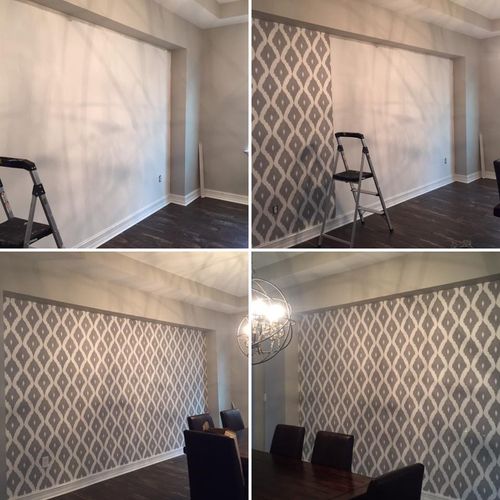 Before & After wallpapering projet