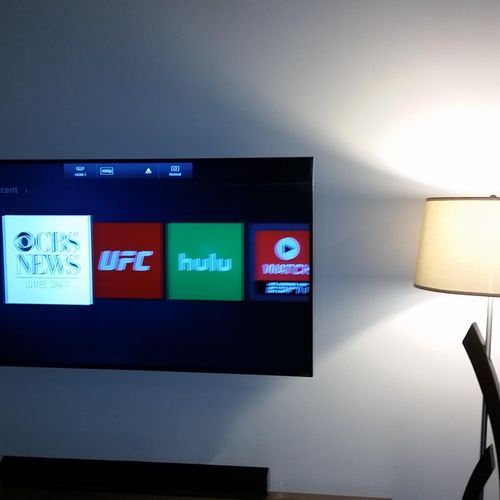 this is a 60" smart tv I installed with the wires 