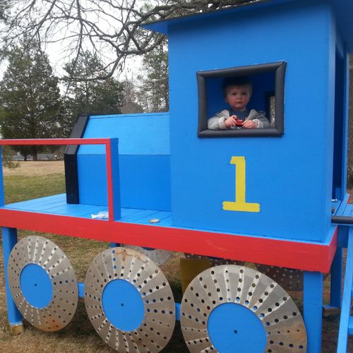 WE built this for our grandson. He loves Thomas th