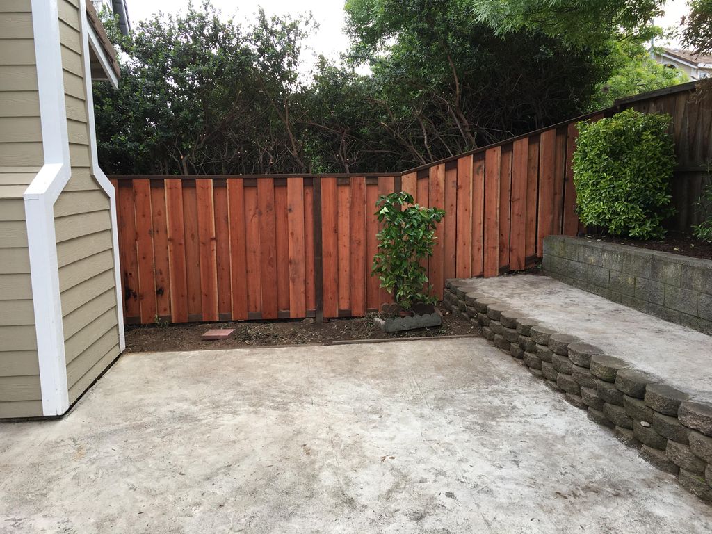 After: shadowbox fence